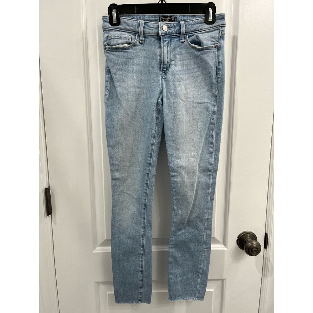 Abercrombie & Fitch Womens Mid Rise Super Skinny Ankle Jeans Size 25 (0)R